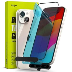 Ringke Apple iPhone 15/ 16 Ekrano apsauga Privatumo grūdintas stiklas 9H su montavimo rėmeliu Skaidrus