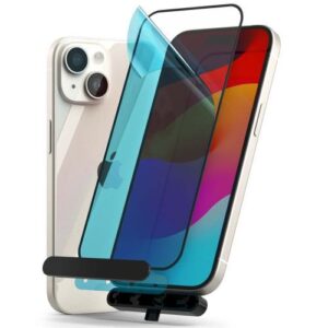 Ringke Apple iPhone 15/ 16 Ekrano apsauga Privatumo grūdintas stiklas 9H su montavimo rėmeliu Skaidrus - Image 2