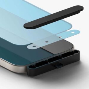 Ringke Apple iPhone 15/ 16 Ekrano apsauga Privatumo grūdintas stiklas 9H su montavimo rėmeliu Skaidrus - Image 9