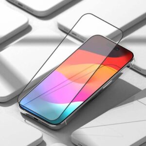 Ringke Apple iPhone 15 Pro ekrano apsauga, aukščiausios kokybės grūdintas stiklas 9H su montavimo rėmeliu, skaidrus - Image 4