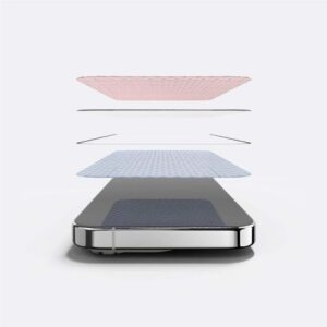 Ringke Apple iPhone 15 Pro ekrano apsauga, aukščiausios kokybės grūdintas stiklas 9H su montavimo rėmeliu, skaidrus - Image 5