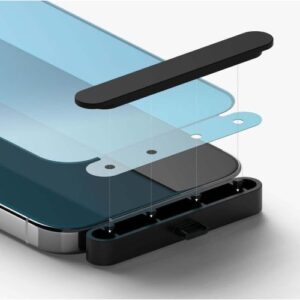 Ringke Apple iPhone 15 Pro ekrano apsauga, aukščiausios kokybės grūdintas stiklas 9H su montavimo rėmeliu, skaidrus - Image 8