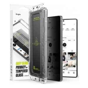 Ringke Samsung Galaxy S25 Ultra ekrano apsauga Premium Easy Slide privatumą užtikrinantis grūdintas stiklas 9H su montavimo rėmeliu (2 vnt.) Skaidrus - Image 1
