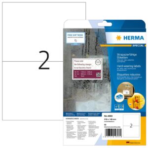 HERMA 4693 etiketė spausdinimui Balta Lipni spausdintuvo etiketė - Image 1