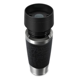 EMSA Travel Mug Classic N2020200 kelioninis puodelis 360 ml Juoda, Nerūdijančiojo plieno Nerūdijančiojo plieno - Image 2