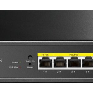 Cudy GS1005PTS1 tinklo komutatorius Gigabit Ethernet (10/100/1000) Maitinimas per Eternetą (PoE) Juoda