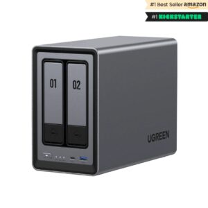 Ugreen NASync DXP2800 NAS System 2-Bay Kompaktiškos Intel® N N100 8 GB DDR5 0 TB UGOS Pro Juoda - Image 1