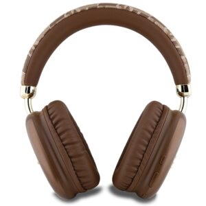 Guess Bluetooth on-ear headphones GUBHK1GCTCSW brown Gcube Metallic Script Logo - Image 3