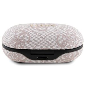 Guess Bluetooth Headphones GUTWSP4EGP TWS + ENC Docking Station Pink 4G Metal - Image 3