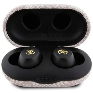 Guess Bluetooth Headphones GUTWSP4EGP TWS + ENC Docking Station Pink 4G Metal - Image 4