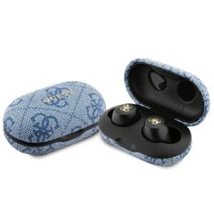 Guess Bluetooth Headphones GUTWSP4EGB TWS + ENC Docking Station Blue 4G Metal