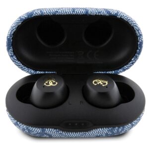 Guess Bluetooth Headphones GUTWSP4EGB TWS + ENC Docking Station Blue 4G Metal - Image 4