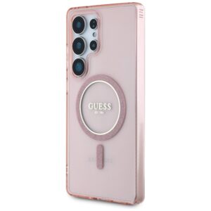 Dėklas Guess Glitter Circle Classic Logo MagSafe for Samsung Galaxy S25 Ultra pink - Image 2