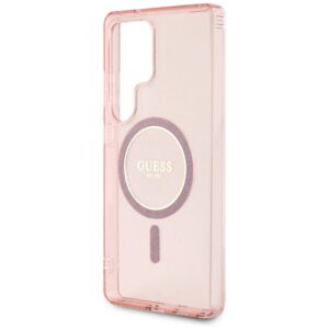 Dėklas Guess Glitter Circle Classic Logo MagSafe for Samsung Galaxy S25 Ultra pink - Image 6