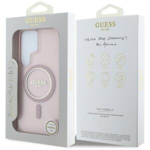 Dėklas Guess Glitter Circle Classic Logo MagSafe for Samsung Galaxy S25 Ultra pink - Image 8