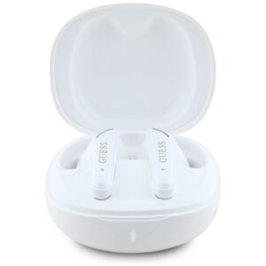 Headphones TWS Guess Flat Classic Logo Electroplated white - Image 3