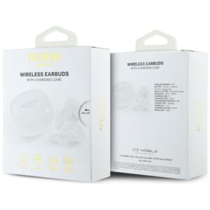 Headphones TWS Guess Flat Classic Logo Electroplated white - Image 6