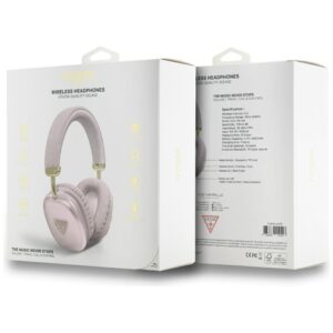 Headphones Guess Bluetooth 5.3 Metallic Triangle Logo pink - Image 4