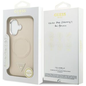 Guess Triangle Logo MagSafe Dėklas skirtas Apple iPhone 17 Beige - Image 8