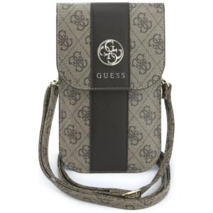 Phone bag Guess 4G & Classic Logos Stripe Strap brown - Image 1