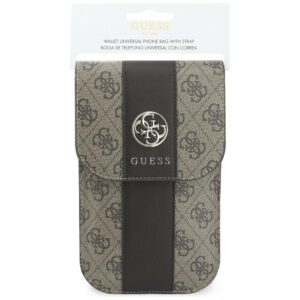 Phone bag Guess 4G & Classic Logos Stripe Strap brown - Image 4