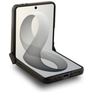 Guess Magnetic Ring Stand Grained Classic Logo MagSafe case for Samsung Galaxy Z Flip8 beige - Image 3