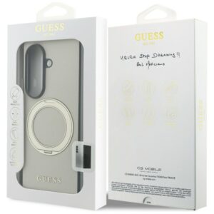 Dėklas Guess Magnetic Ring Stand Grained Classic Logo MagSafe for Samsung Galaxy Z Fold8 Ultra beige - Image 8