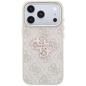 Dėklas Guess 4G & Big Resin Logo skirtas iPhone 18 Pro pink - Image 3