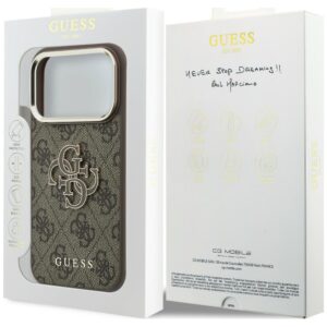 Dėklas Guess 4G & Big Resin Logo skirtas iPhone 18 Pro / iPhone 17 Pro brown - Image 8