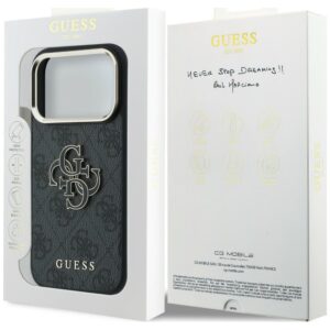 Dėklas Guess 4G & Big Resin Logo skirtas iPhone 18 Pro / iPhone 17 Pro black - Image 8
