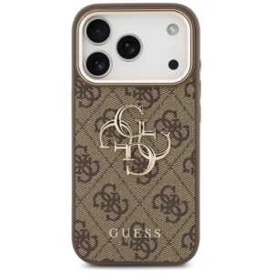 Dėklas Guess 4G Big 4G Classic Logo skirtas iPhone 18 Pro / iPhone 17 Pro brown gold - Image 3