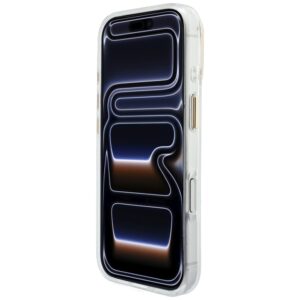 Dėklas Guess IML 4G Script Metal  skirtas Apple iPhone 18 Pro / Apple iPhone 17 Pro baltos spalvos - Image 5