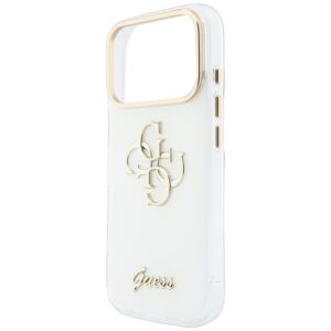Dėklas Guess IML 4G Script Metal  skirtas Apple iPhone 18 Pro / Apple iPhone 17 Pro baltos spalvos - Image 6
