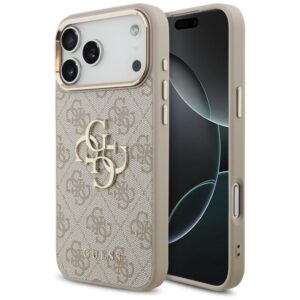 Dėklas Guess 4G Big 4G Classic Logo skirtas iPhone 18 Pro Max / iPhone 17 Pro Max pink gold