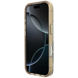 Dėklas Guess IML Zebra Glitter Triangle Logo MagSafe skirtas iPhone 18 Pro / iPhone 17 Pro gold - Image 5