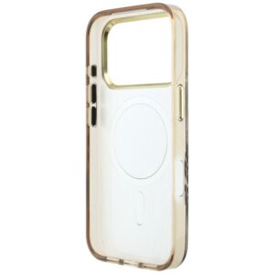 Dėklas Guess IML Zebra Glitter Triangle Logo MagSafe  skirtas Apple iPhone 18 Pro Max / Apple iPhone 17 Pro Max gold - Image 7