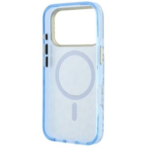 Dėklas Guess IML Leopard Glitter Triangle Logo MagSafe, skirtas iPhone 18 Pro / 17 Pro, mėlynos spalvos - Image 7
