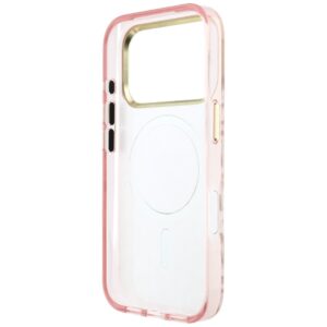 Dėklas Guess IML Leopard Glitter Triangle Logo MagSafe  skirtas Apple iPhone 18 Pro Max / Apple iPhone 17 Pro Max rožinės spalvos - Image 7