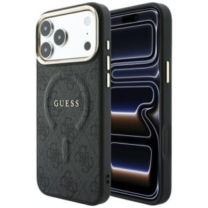 Guess Embossed 4G Classic MagSafe dėklas skirtas iPhone 18 Pro Max / iPhone 17 Pro Max black