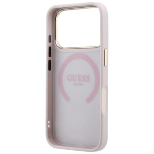 Dėklas Guess Stripe Peony 4G Logo MagSafe skirtas Iphone 18 Pro Max/ 17 Pro Max rožinės spalvos - Image 7