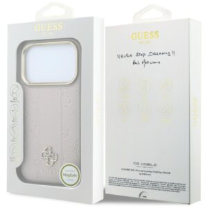 Dėklas Guess Stripe Peony 4G Logo MagSafe skirtas Iphone 18 Pro Max/ 17 Pro Max rožinės spalvos - Image 8