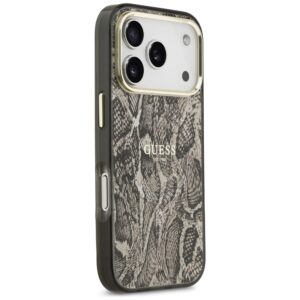 Dėklas Guess Python Pattern MagSafe skirtas Apple iPhone 18 Pro / 17 Pro rudos spalvos - Image 4