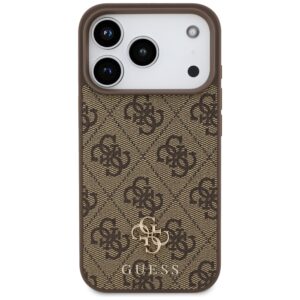 Dėklas Guess 4G Small Classic Logo MagSafedo Apple iPhone 18 Pro / 17 Pro rudos spalvos - Image 3