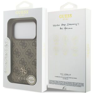 Dėklas Guess 4G Small Classic Logo MagSafedo Apple iPhone 18 Pro / 17 Pro rudos spalvos - Image 8