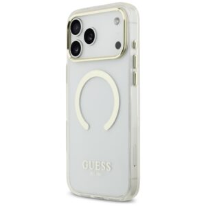 Dėklas Guess Metal Outline MagSafe skirtas Apple iPhone 18 Pro Max / 17 Pro Max aukso spalvos - Image 2