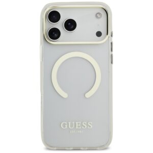 Dėklas Guess Metal Outline MagSafe skirtas Apple iPhone 18 Pro Max / 17 Pro Max aukso spalvos - Image 3