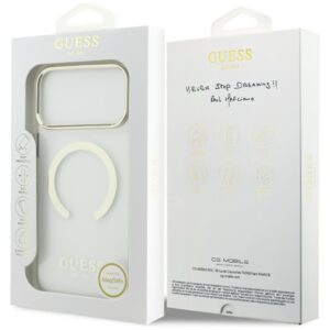 Dėklas Guess Metal Outline MagSafe skirtas Apple iPhone 18 Pro Max / 17 Pro Max aukso spalvos - Image 8