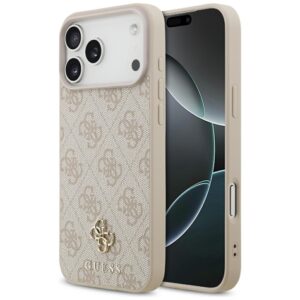 Dėklas Guess 4G Small Classic Logo MagSafedo Apple iPhone 18 Pro Max / 17 Pro Max rožinės spalvos