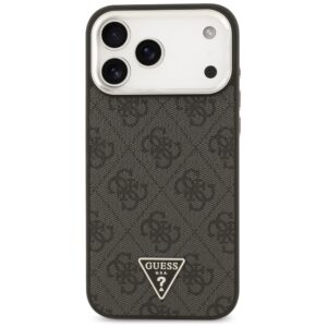 Dėklas Guess 4G Triangle Logo MagSafe skirtas Apple iPhone 18 Pro Max / 17 Pro Max juodos spalvos sidabro spalvos - Image 3