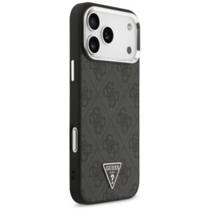 Dėklas Guess 4G Triangle Logo MagSafe skirtas Apple iPhone 18 Pro Max / 17 Pro Max juodos spalvos sidabro spalvos - Image 4